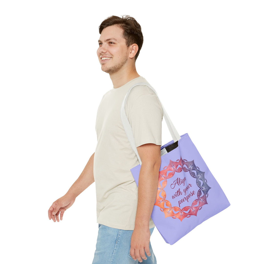 Vibrant orange and purple Mandala Tote Bag, a stylish and practical everyday accessory