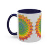  Elegant and detailed mandala pattern on a glossy coffee cup