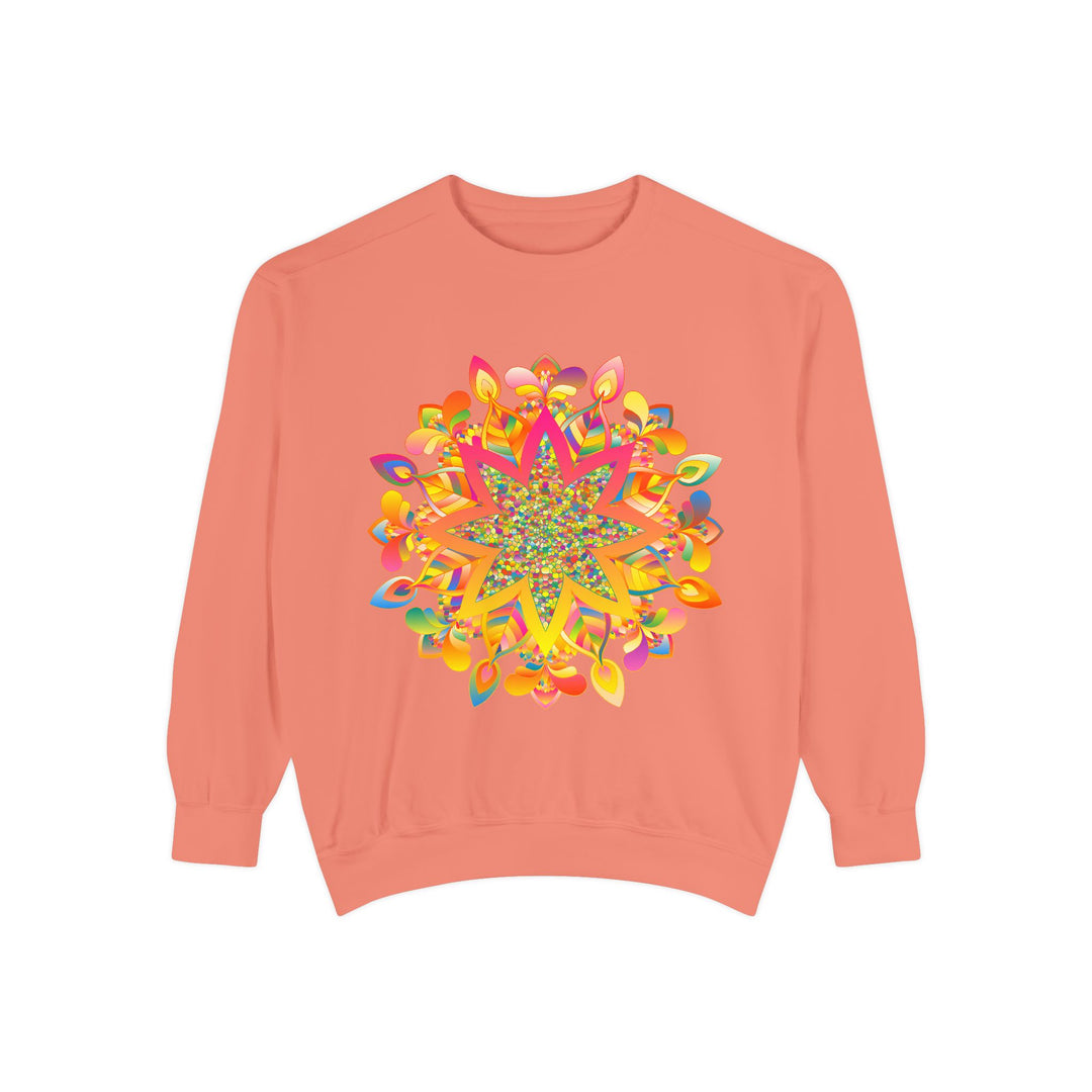 Colorful Mandala Sweatshirt featuring intricate and vibrant mandala design, perfect for adding a stylish and unique touch to your wardrobe