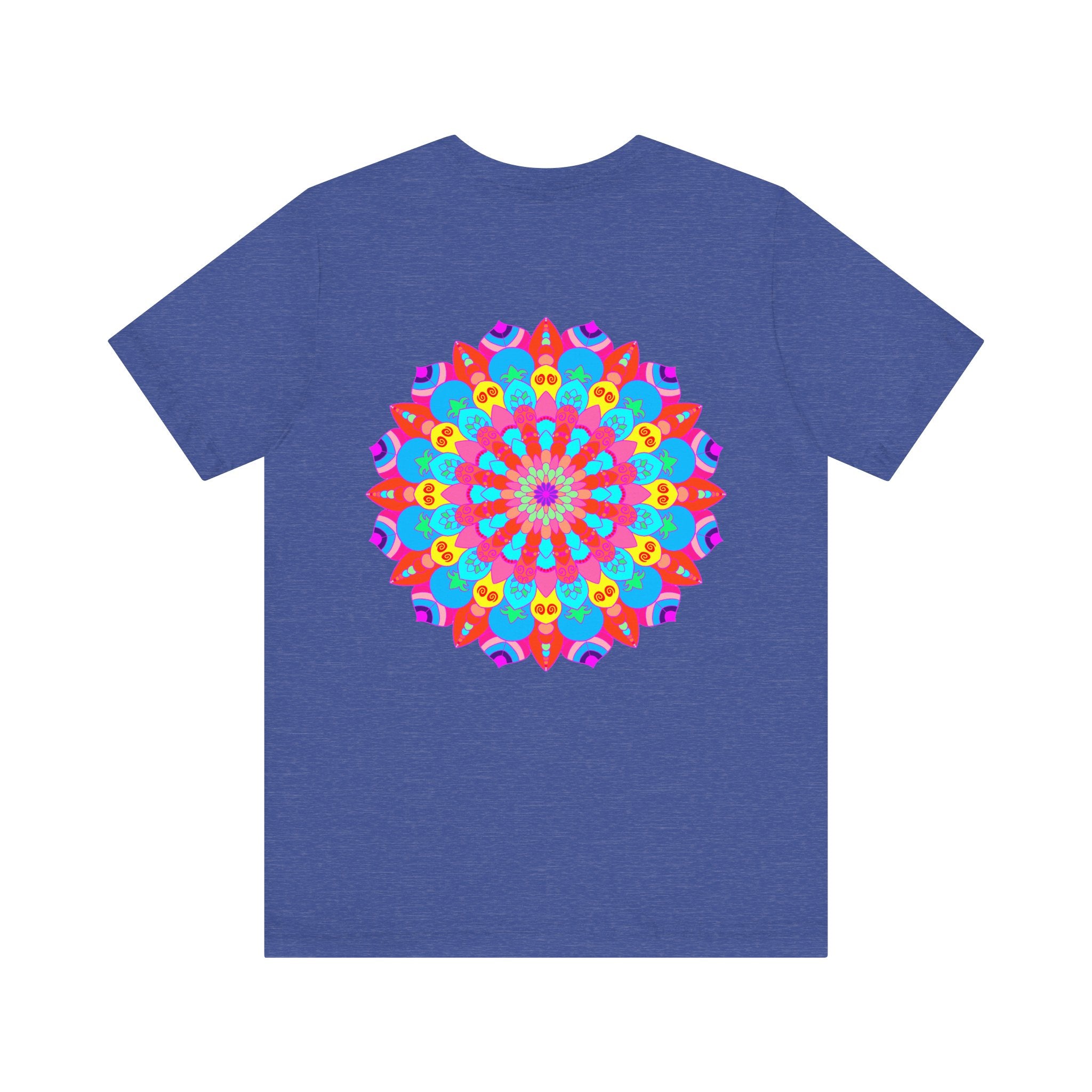 Beautiful Mandala Tee with intricate design, promoting Spiritual Peace & Harmony, perfect for yoga and meditation enthusiasts