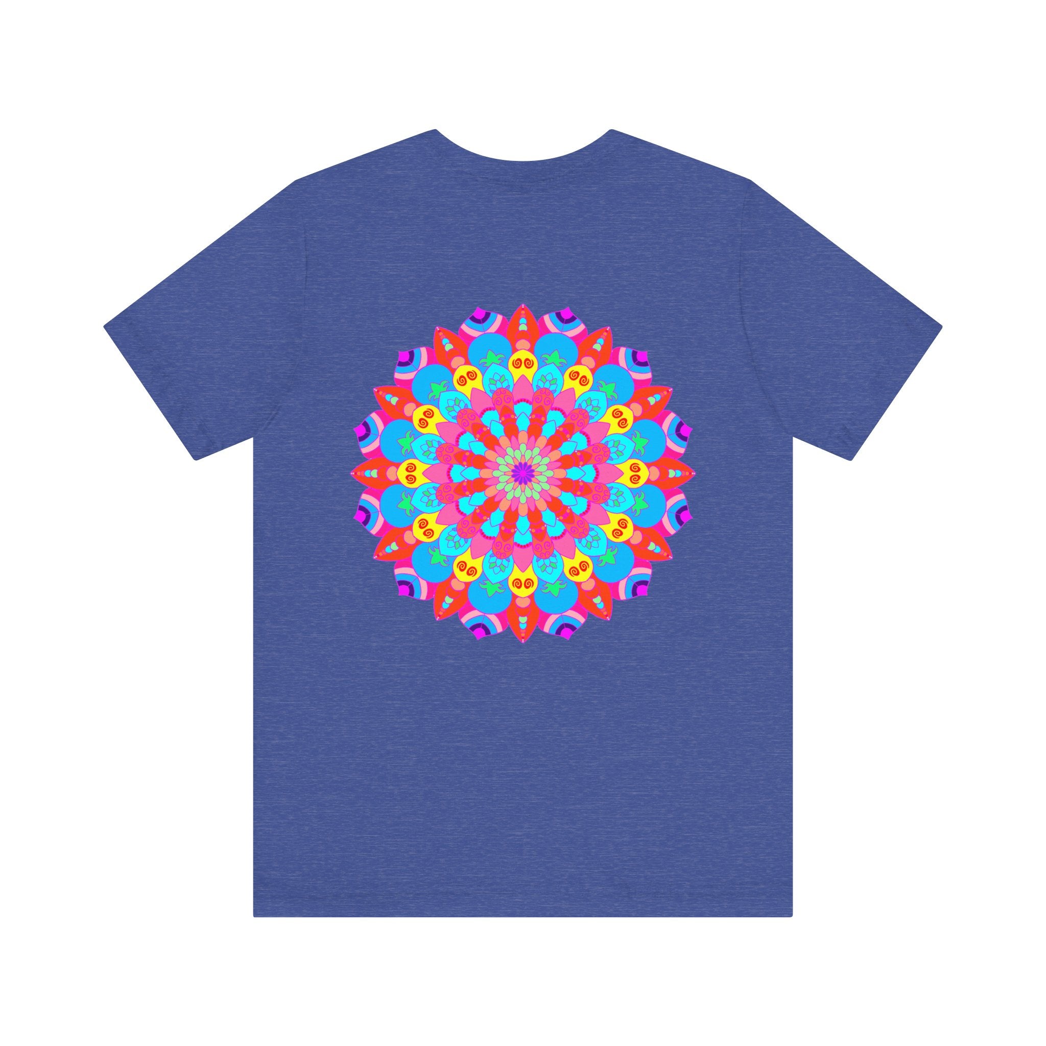 Beautiful Mandala Tee with intricate design, promoting Spiritual Peace & Harmony, perfect for yoga and meditation enthusiasts