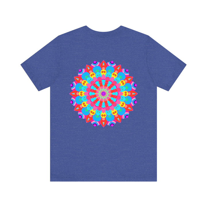 Beautiful Mandala Tee with intricate design, promoting Spiritual Peace & Harmony, perfect for yoga and meditation enthusiasts