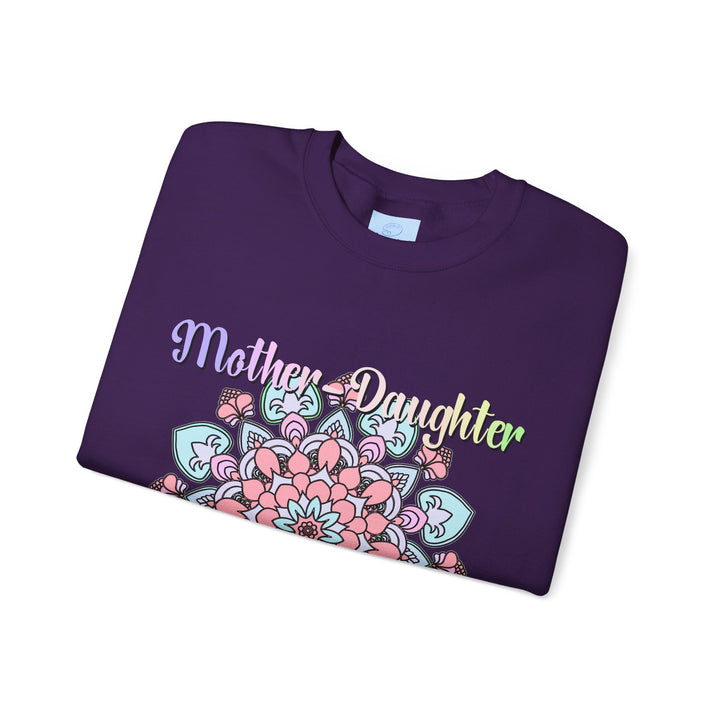 High quality unisex crewneck sweatshirt featuring 'Mother-Daughter Bond' design, perfect for gifting to mom on her birthday