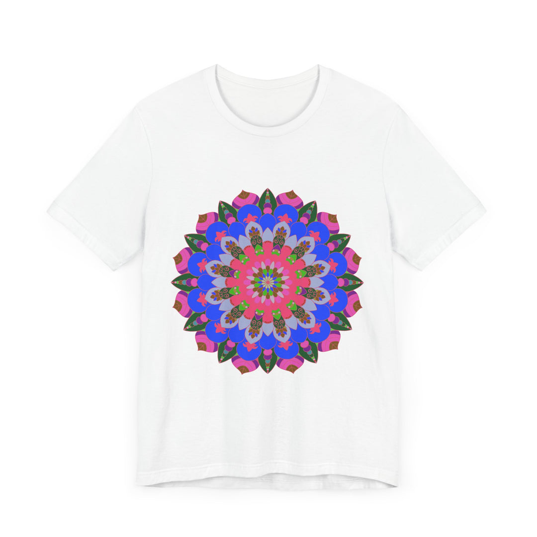 Colorful Mandala Geometric T-Shirt featuring intricate patterns and vibrant colors