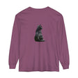 Black Cat Mystique Long Sleeve T-Shirt in black with intricate cat design