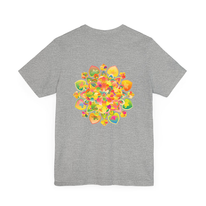 Vibrant Mandala Tee featuring intricate and colorful design for spiritual peace and harmony, perfect for yoga and meditation practice