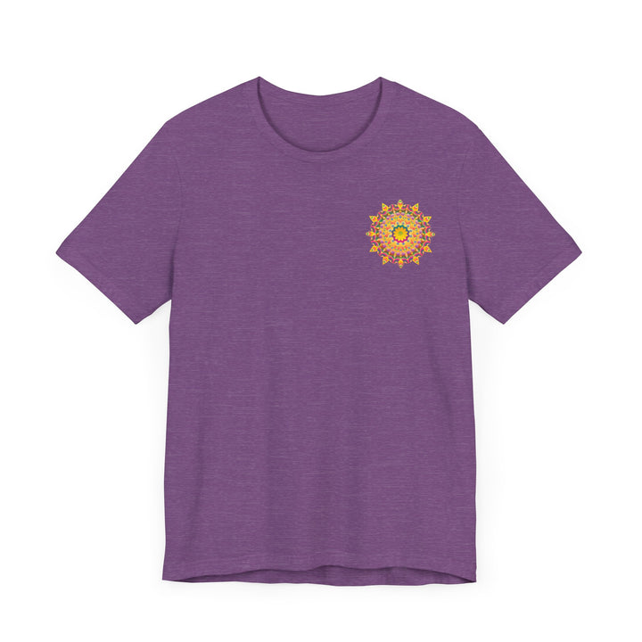 Colorful and intricate mandala design tee with the words 'Peace & Harmony' in vibrant hues