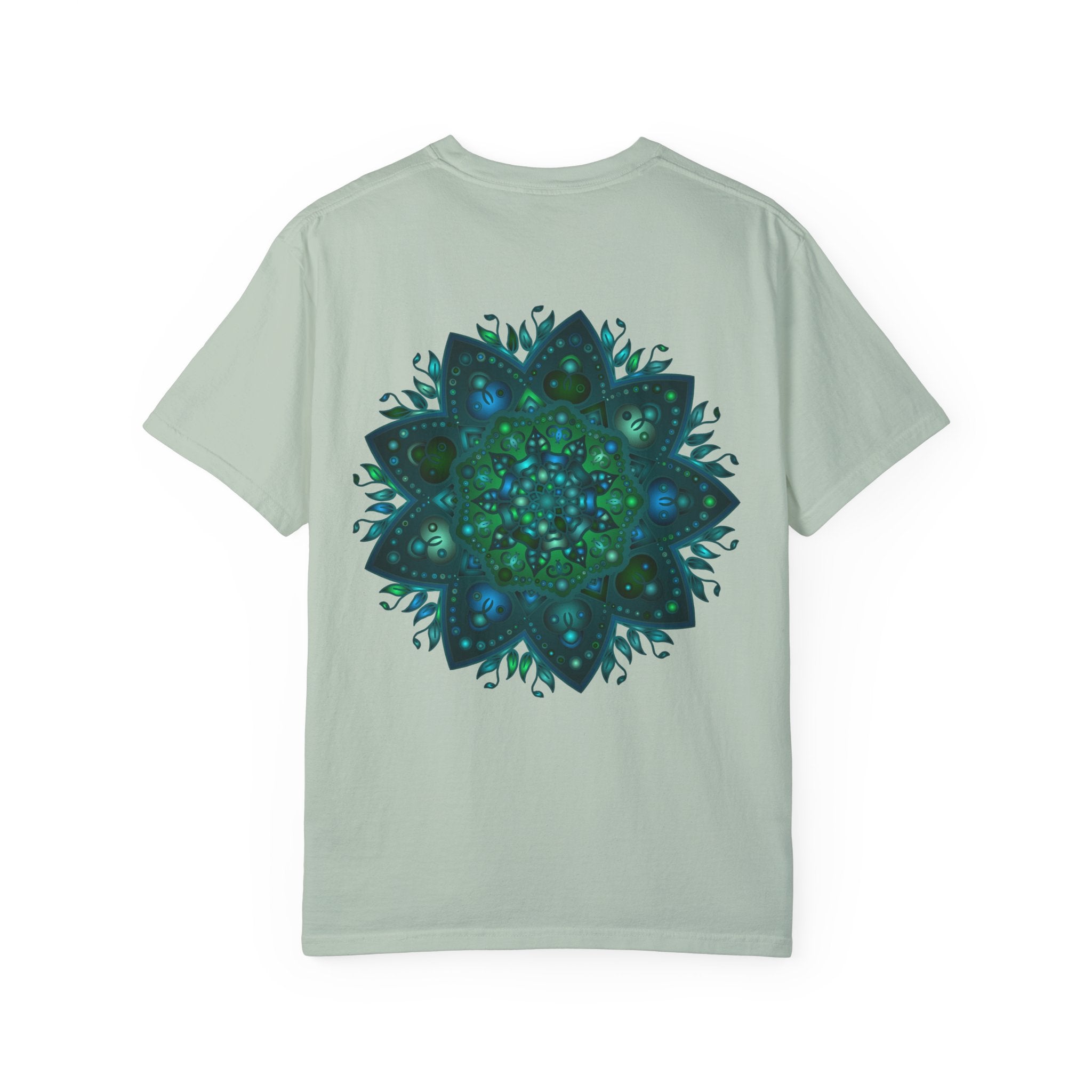 Intricate hand-drawn mandala design featured on a unisex t-shirt