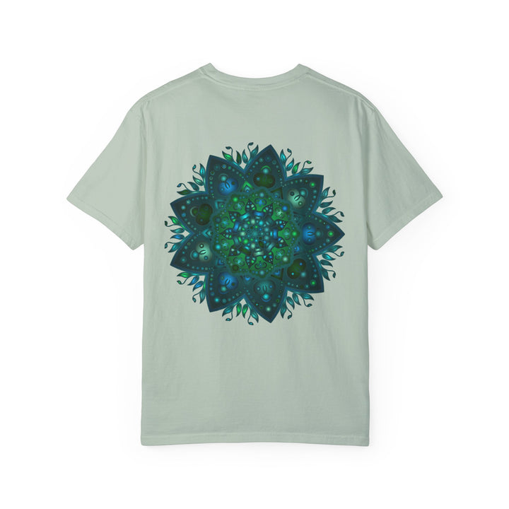 Intricate hand-drawn mandala design featured on a unisex t-shirt