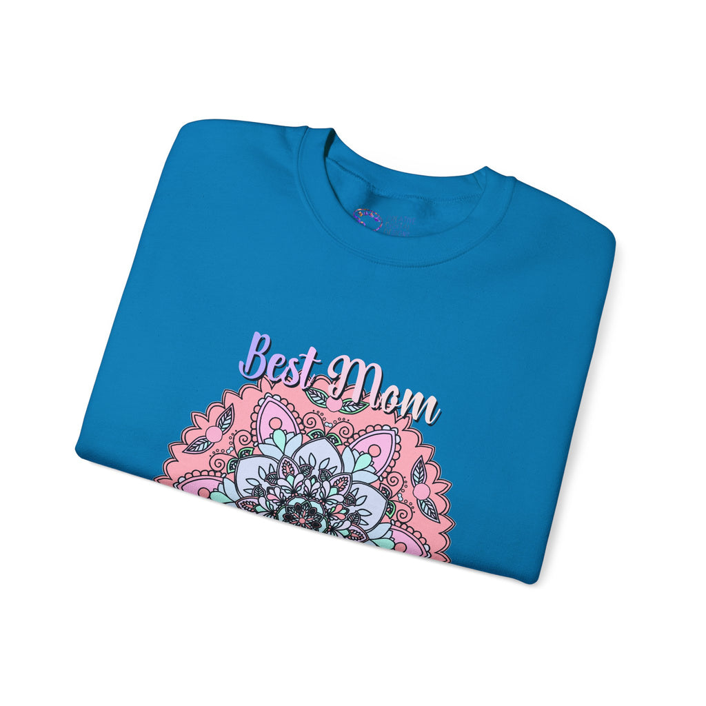 Felpa con stampa Mandala intricata "La mamma migliore di sempre"