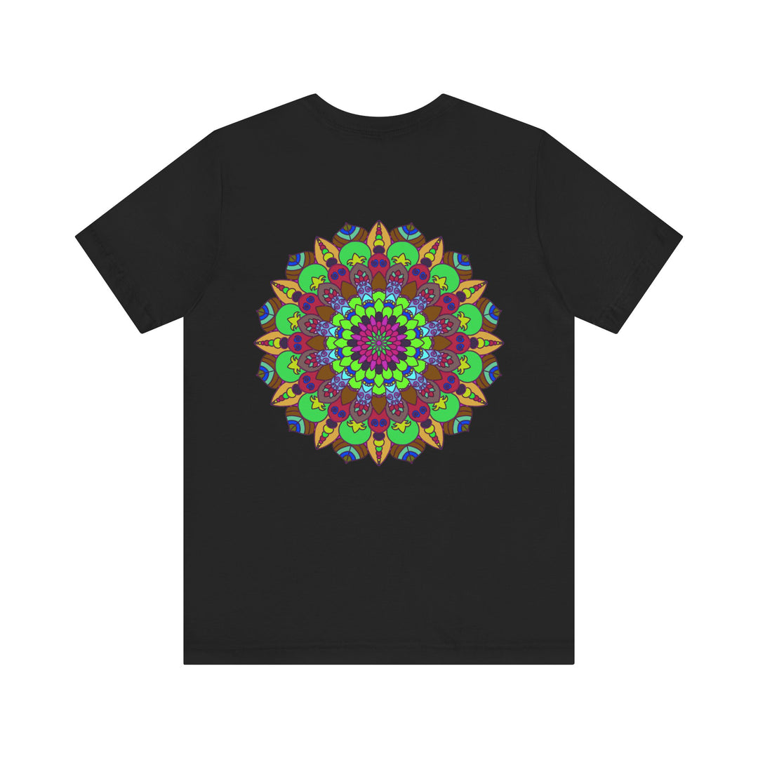 Beautiful mandala t-shirt with vibrant colors and peaceful message