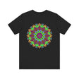 Beautiful mandala t-shirt with vibrant colors and peaceful message