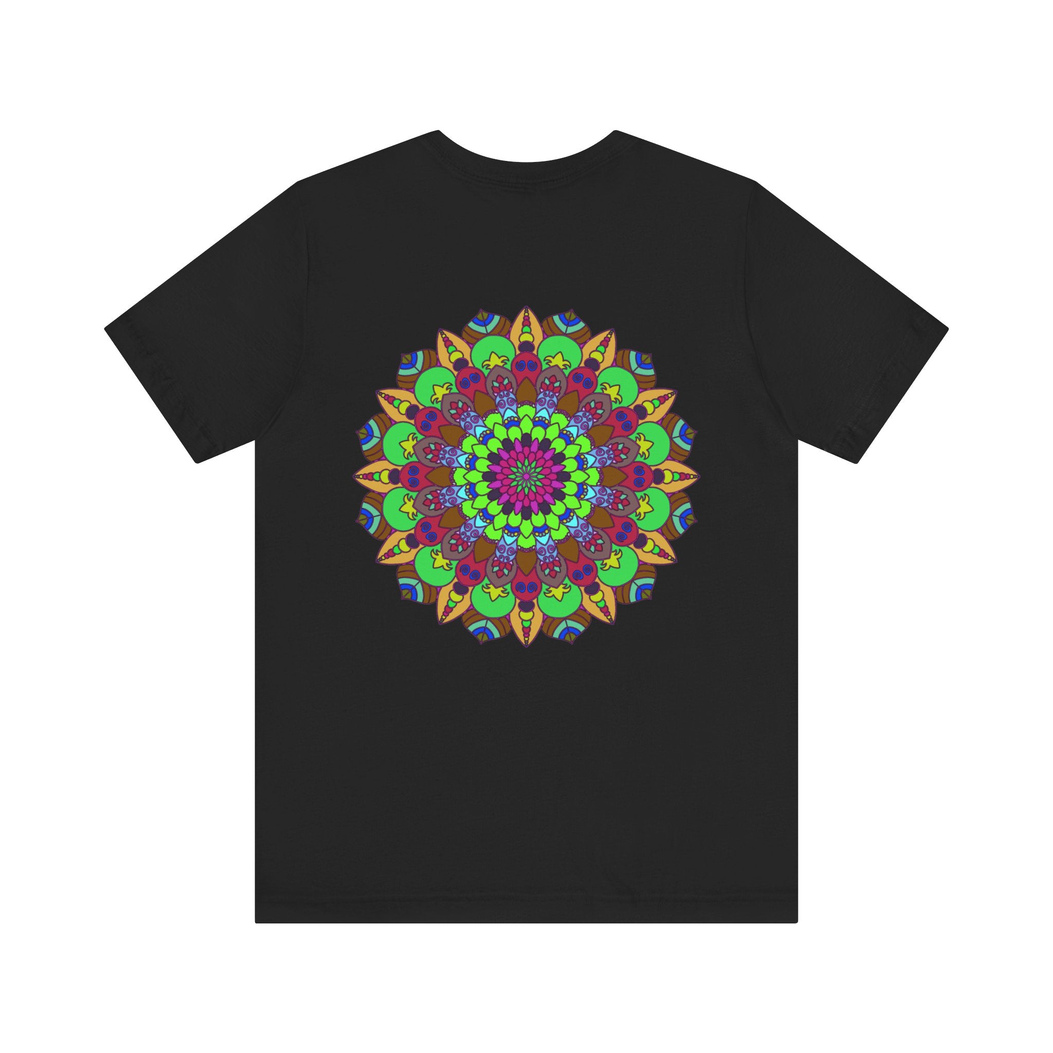 Beautiful mandala t-shirt with vibrant colors and peaceful message