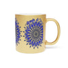 10th Anniversary Metallic Mug "A Decade of Love" - Hand Drawn Mandala Design in Gold & Silver | Perfect Tin/Aluminum Anniversary Gift - Blululi