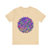 Colorful and intricate mandala design adorning a comfortable and stylish t-shirt