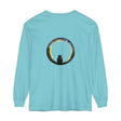 Black Cat Crescent Moon Halloween T-Shirt featuring a crescent moon and black cat design