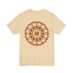 Beautiful navy blue Mandala Tee with intricate design, symbolizing spiritual peace and harmony, perfect for yoga and meditation