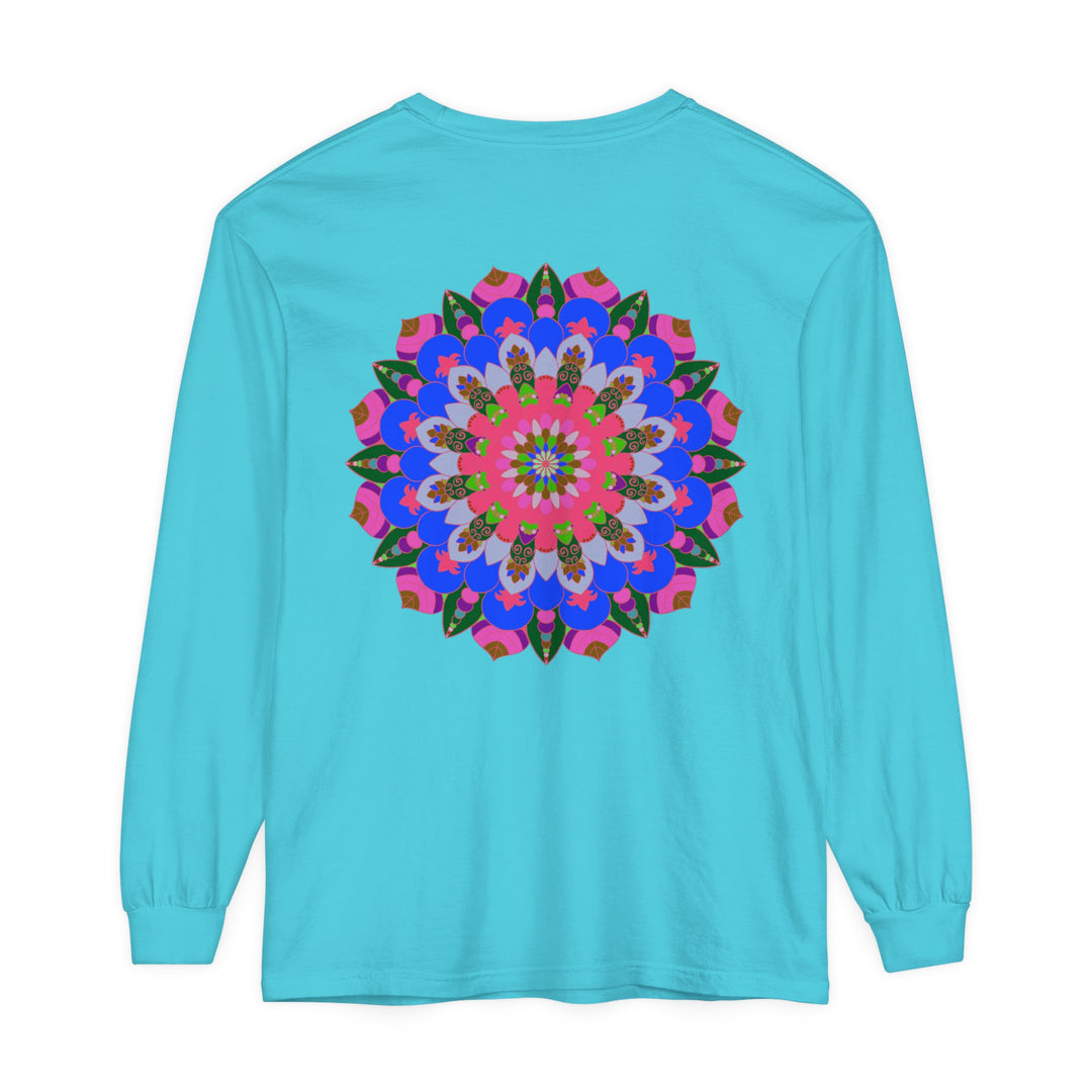 Colorful Mandala Long Sleeve T-Shirt with Intriguing Patterns