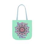 Mandala 'Love You Mom' Canvas Tote — Floral Mother's Day Gift Bag