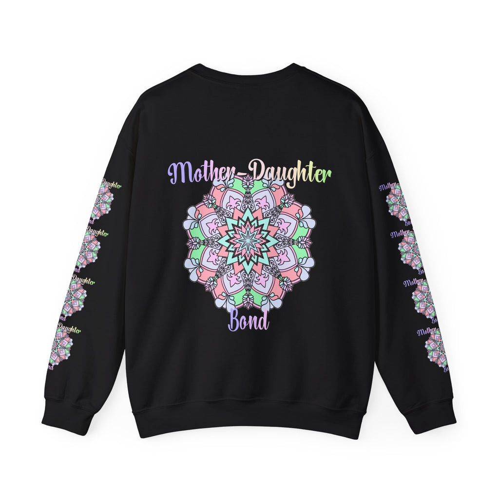 Felpa Girocollo Legame Madre-Figlia — Regalo di Famiglia Mandala Floreale