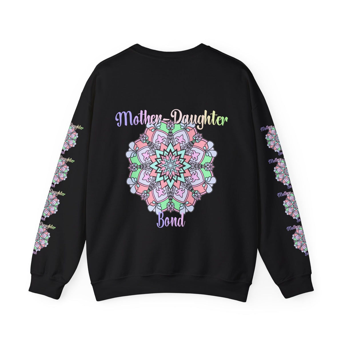 Felpa Girocollo Legame Madre-Figlia — Regalo di Famiglia Mandala Floreale