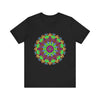 A vibrant mandala tee with cosmic and interconnected design, perfect for spiritual souls