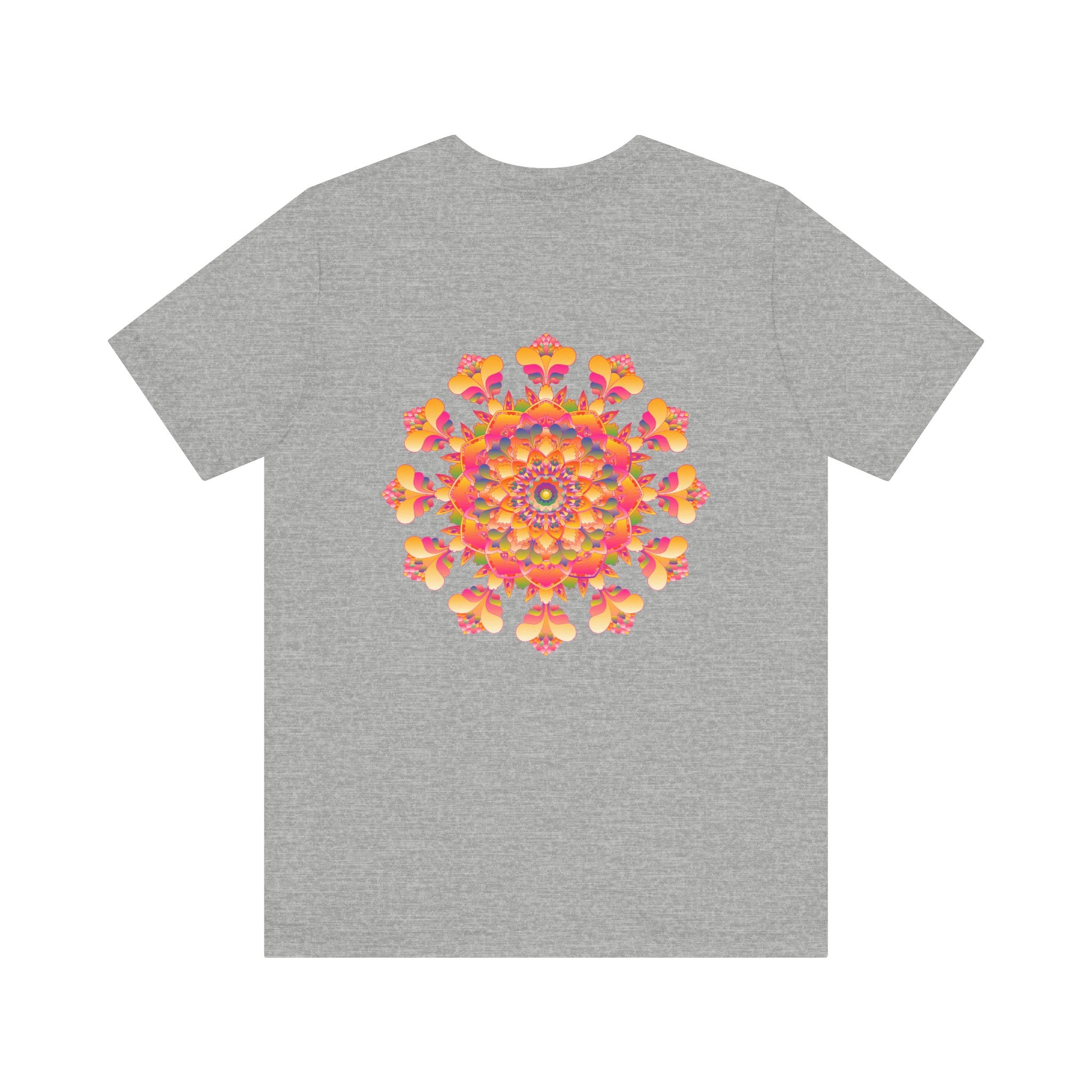 Vibrant Mandala Tee with floral mandala design for spiritual peace
