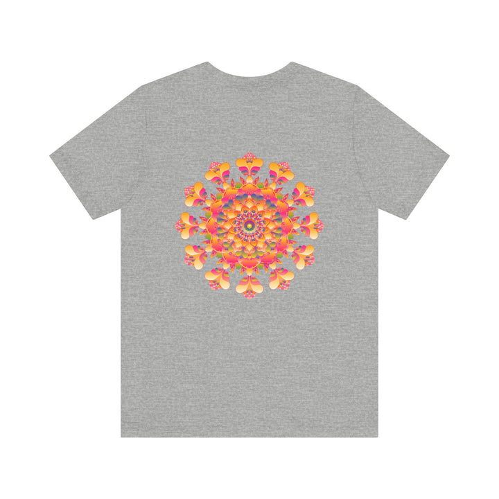 Vibrant Mandala Tee with floral mandala design for spiritual peace