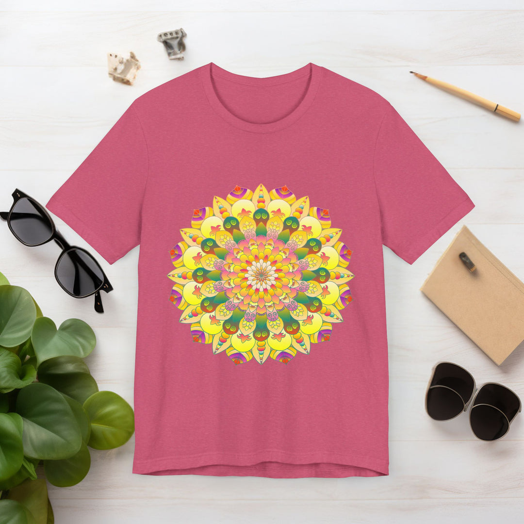 Vibrant Mandala Tee featuring intricate design for Spiritual Peace & Harmony