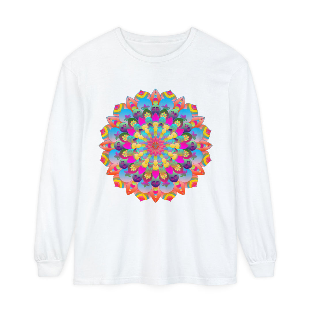 Colorful Mandala Long Sleeve T-Shirt - Psychedelic Art 1