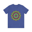 Vibrant Mandala Tee with Cosmic and Interconnected Design for a Unique and Eye-Catching Look