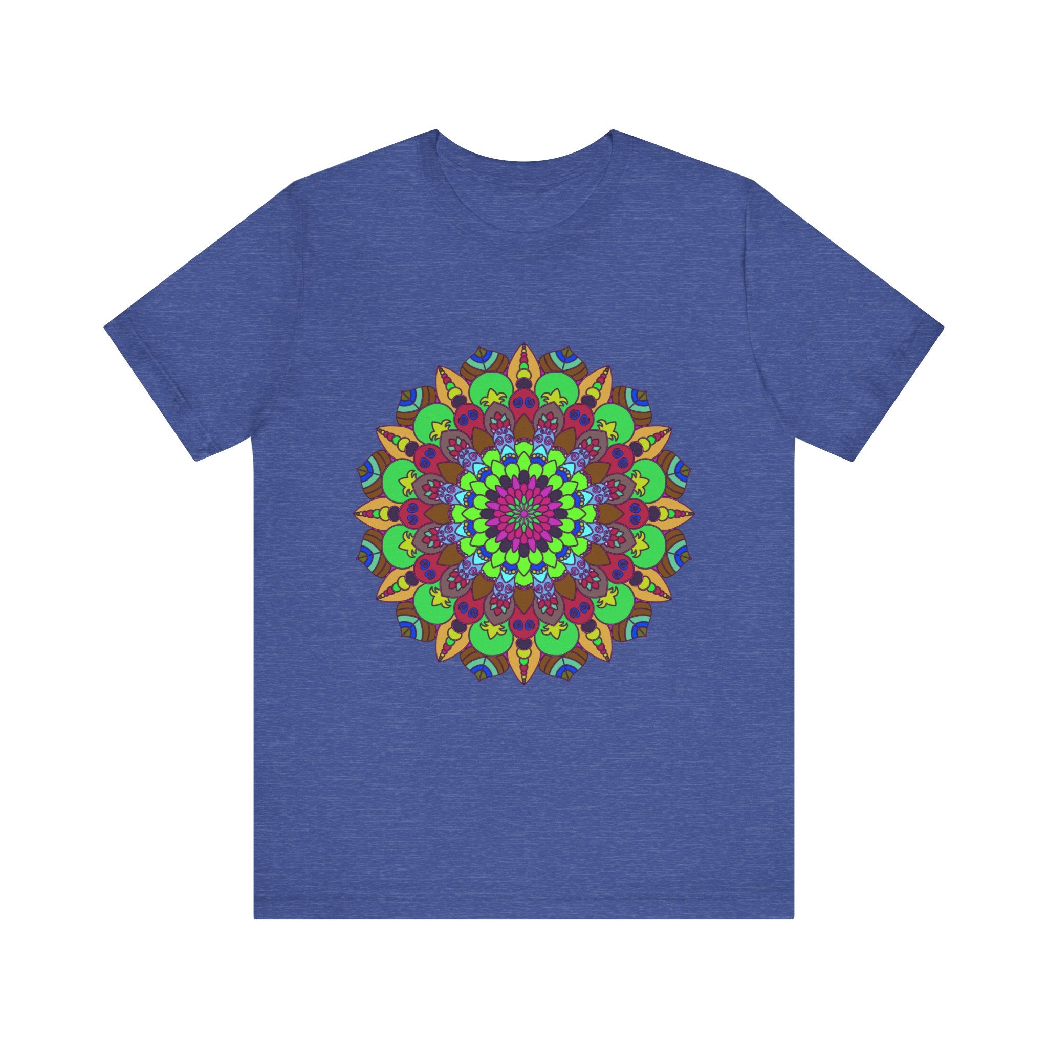 Vibrant Mandala Tee with Cosmic and Interconnected Design for a Unique and Eye-Catching Look