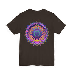 Vibrant mandala t-shirt featuring intricate spiritual design for peace and harmony