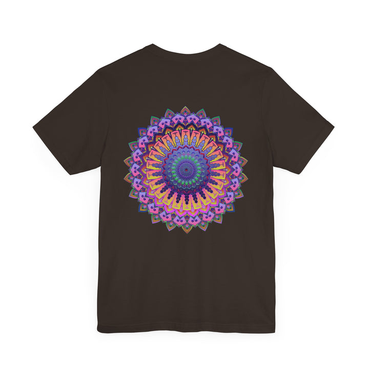 Vibrant mandala t-shirt featuring intricate spiritual design for peace and harmony