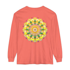 Colorful mandala design long sleeve t-shirt for men and women
