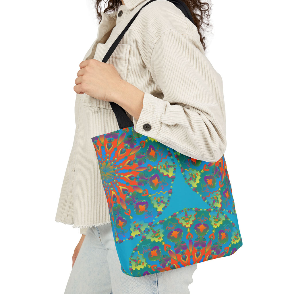 Canvas Tote Bag in Bright Tropical Colors for Summer Fun