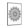Handmade Mandala Art in Black and White, Gallery Canvas Wrap, Vertical Frame for Wall Decor