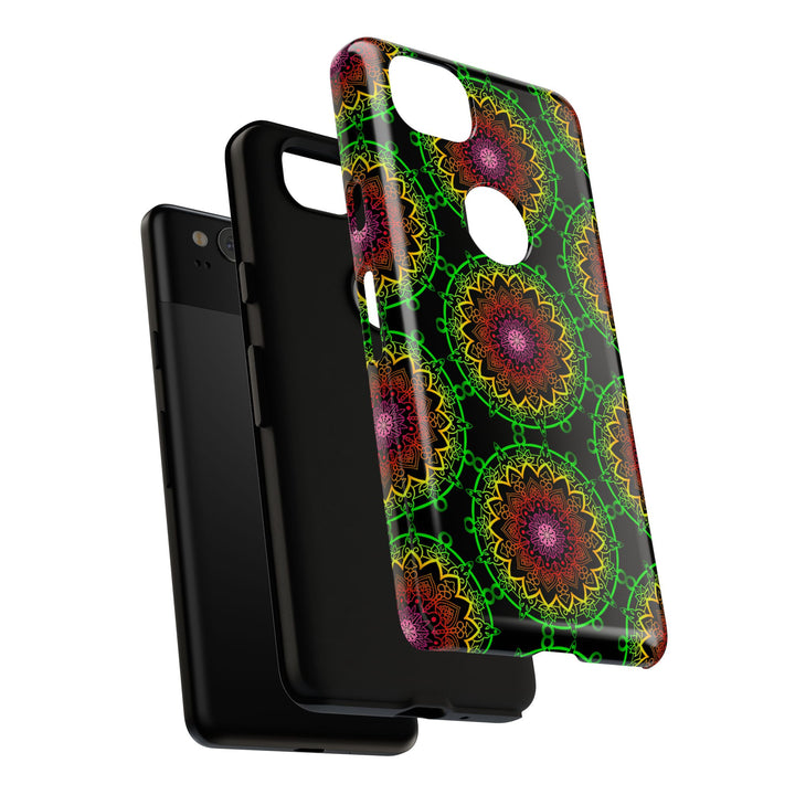Artistic Mandala Phone Case with Bold Patterns and Modern Flair