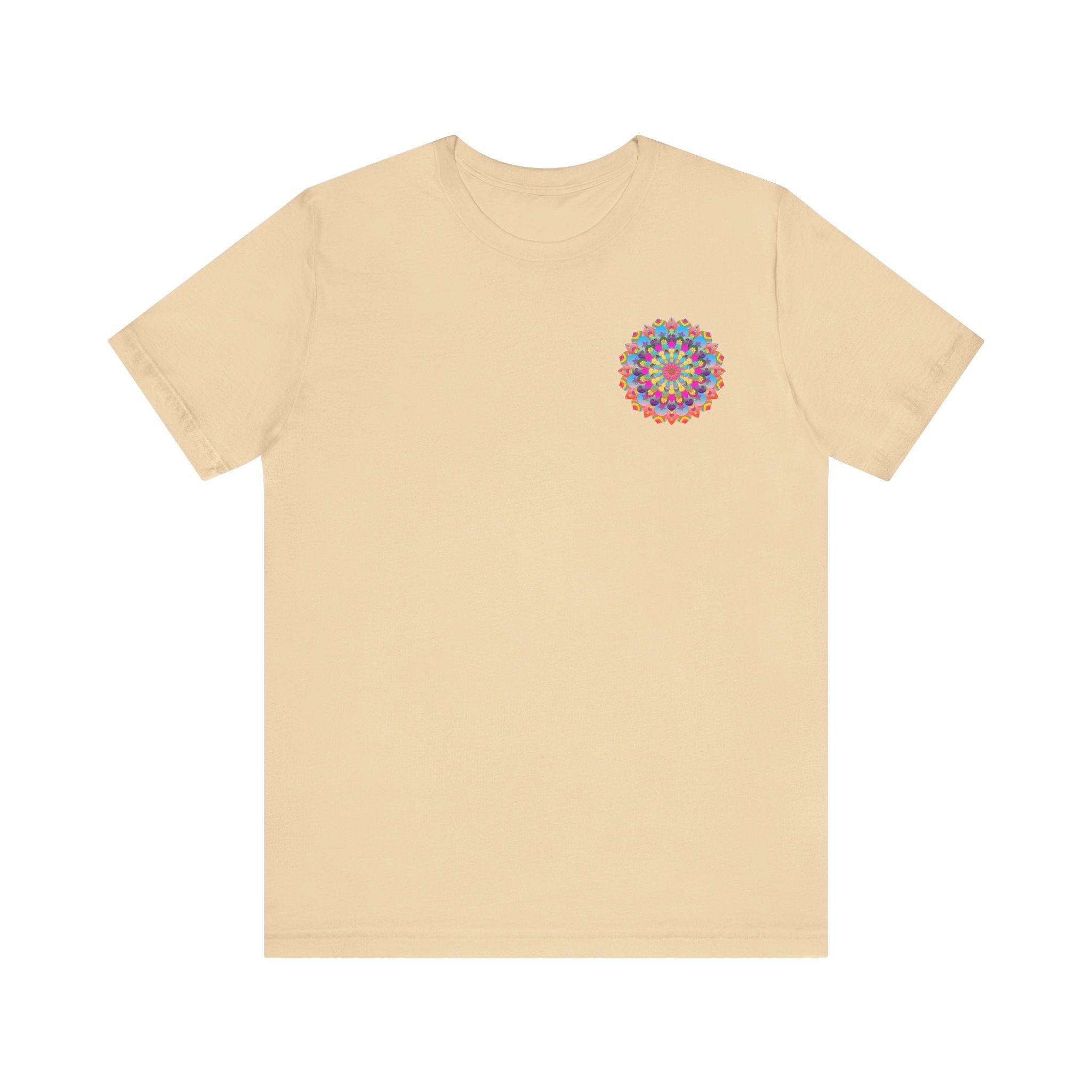 Spiritual Mandala Tee with Peaceful Lotus Flower Design in Vibrant Colors