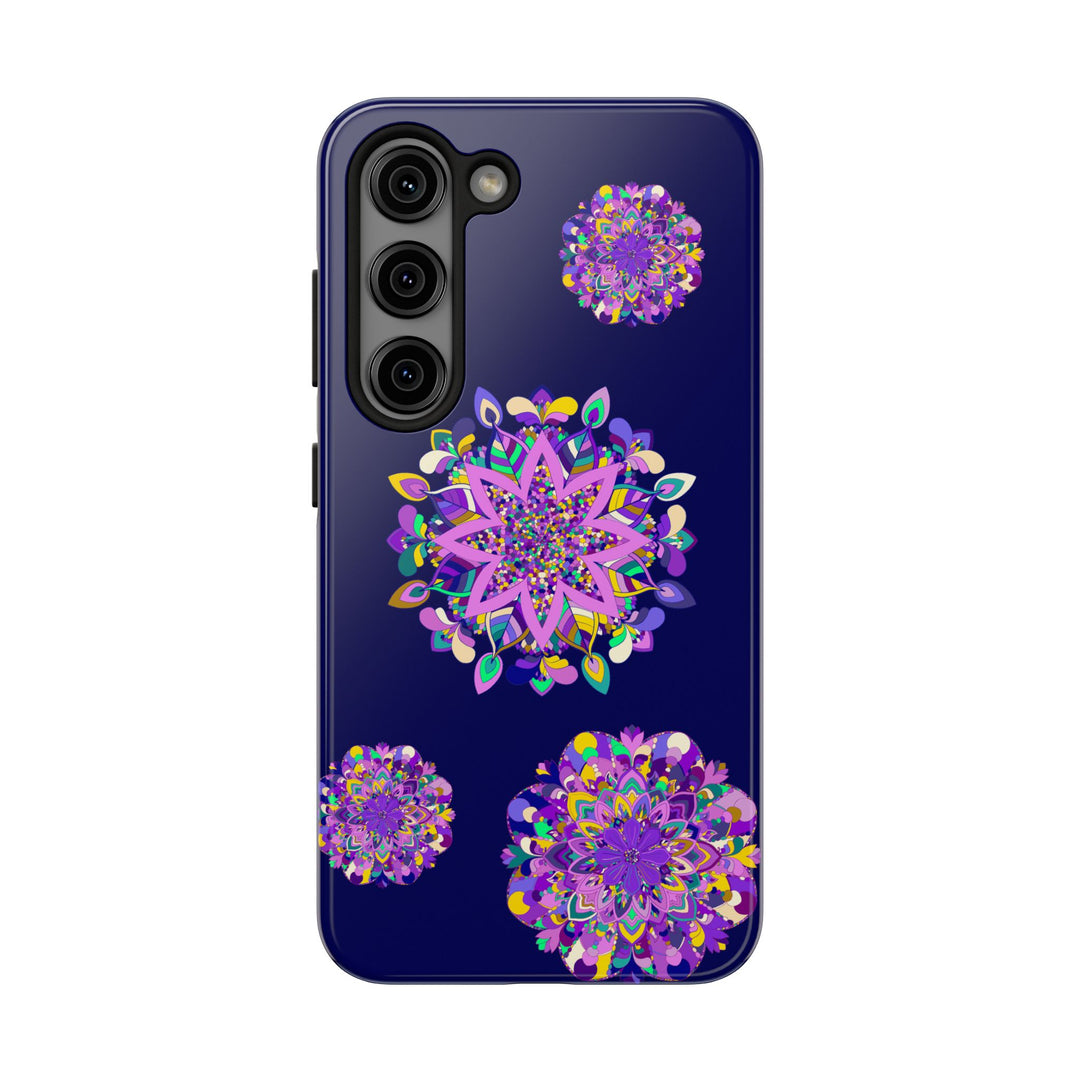 Hand Drawn Mandala Art Purple Shades Phone Case - Durable and Shock Absorbent - Protects your phone with intricate mandala design in shades of purple