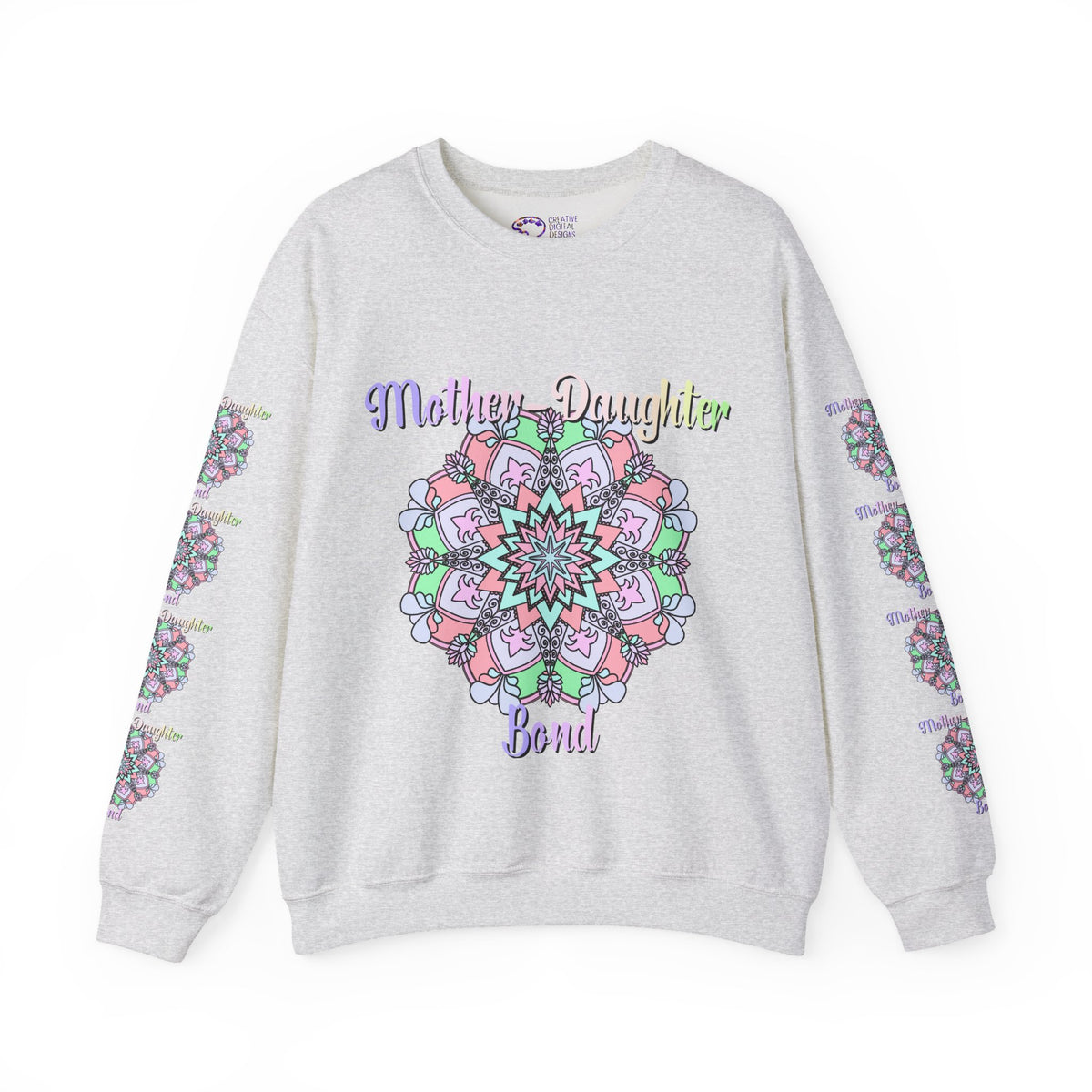 Mother-Daughter Bond Crewneck Sweatshirt — Floral Mandala Family Gift