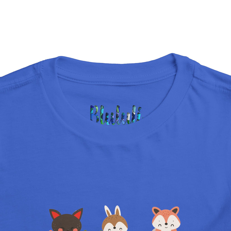 Animal Love Toddler Tee, Cute Cartoon Animals T-Shirt for Kids