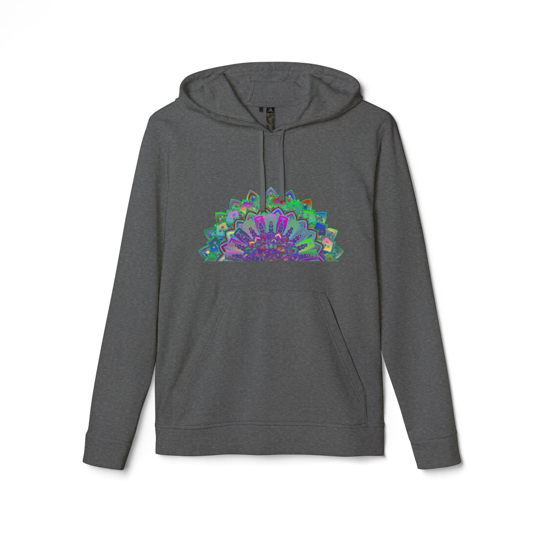 Black Adidas Mandala Fleece Hoodie with Custom Design and Logo