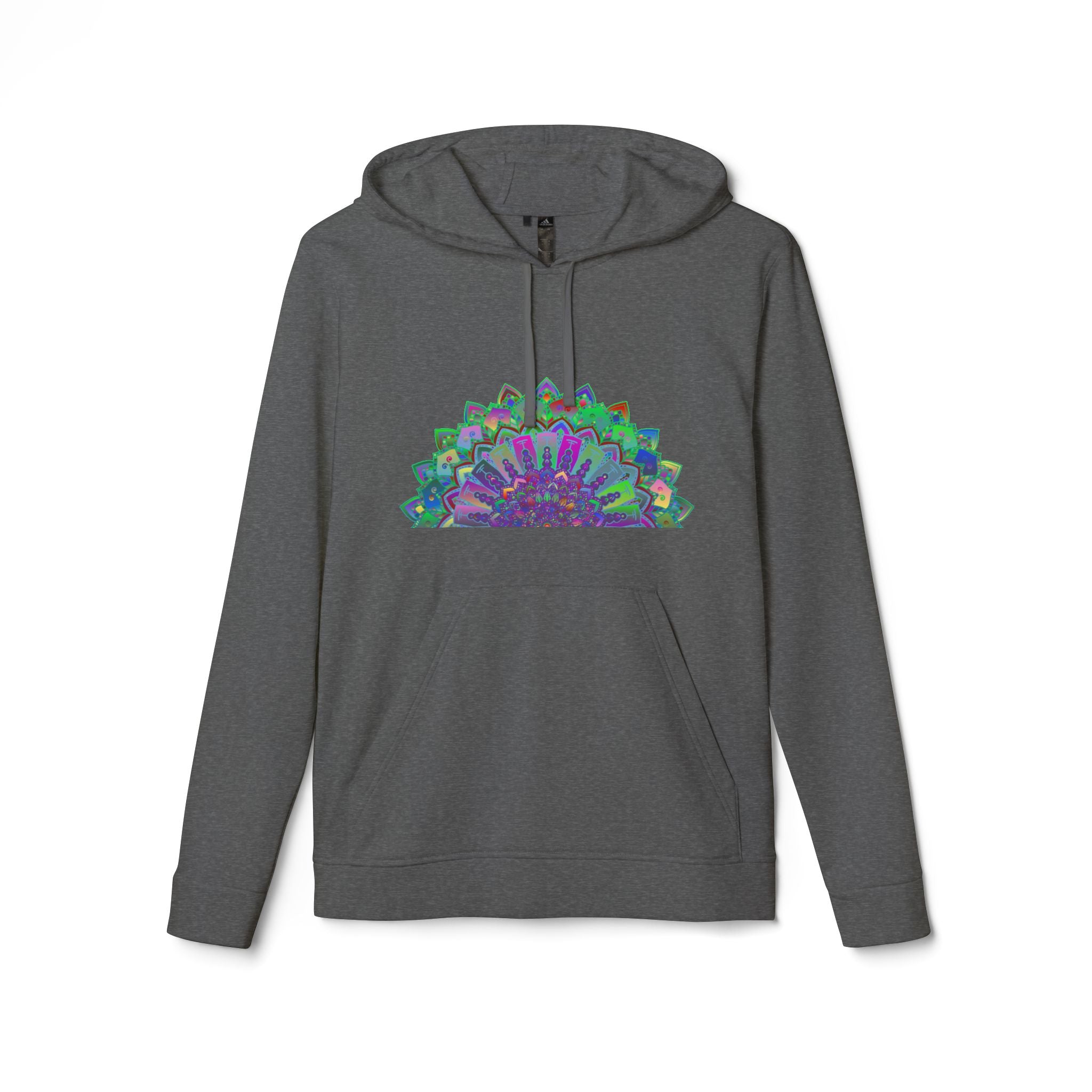 Black Adidas Mandala Fleece Hoodie with Custom Design and Logo