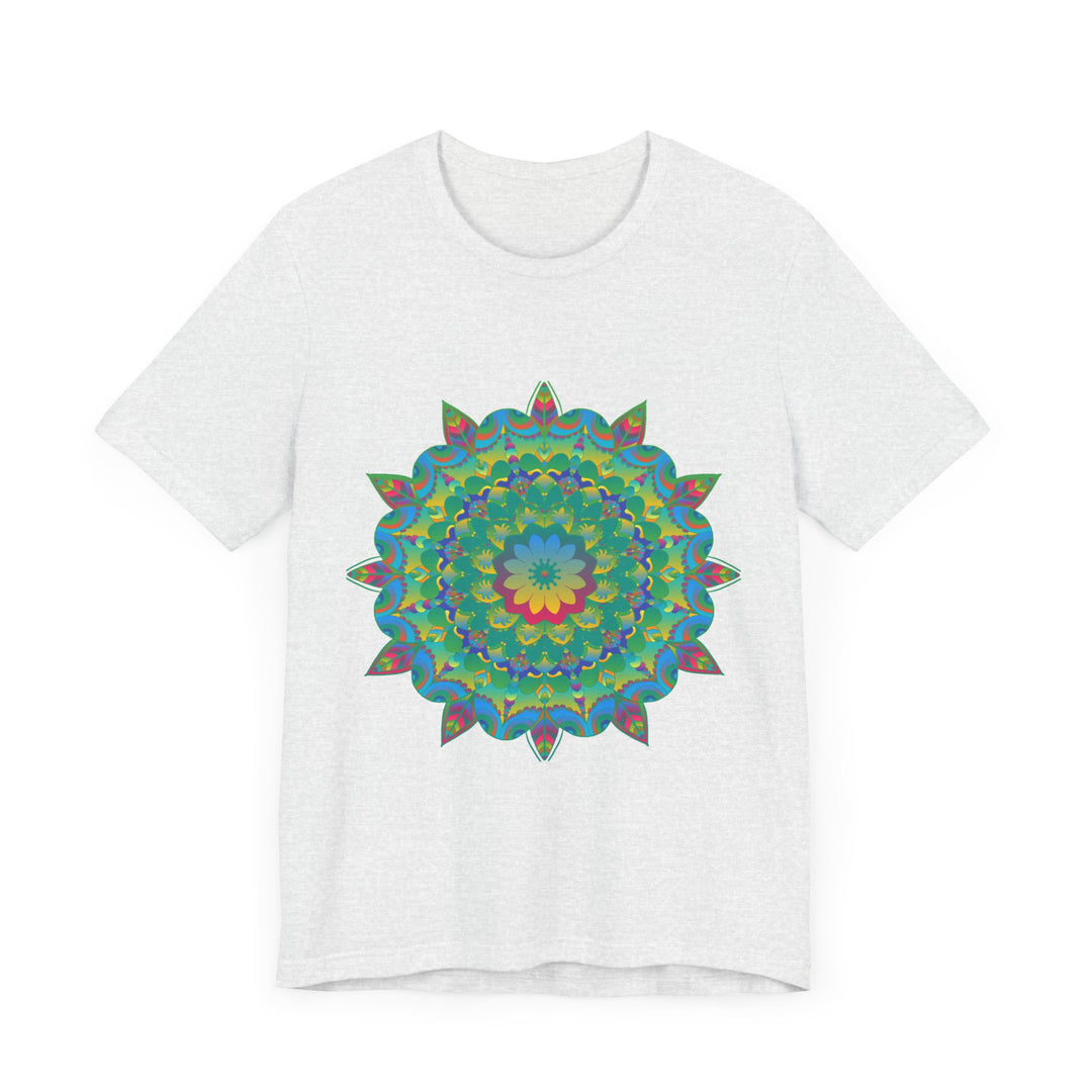 Psychedelic Mandala Tee - Vibrant Flower Design Alt Text 39