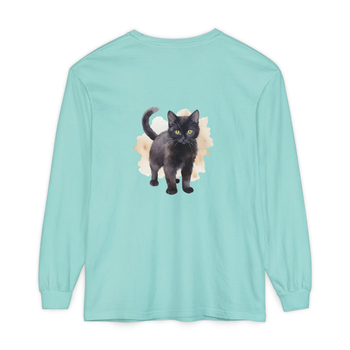 Black Cat Watercolor - Unisex Long Sleeve Tee