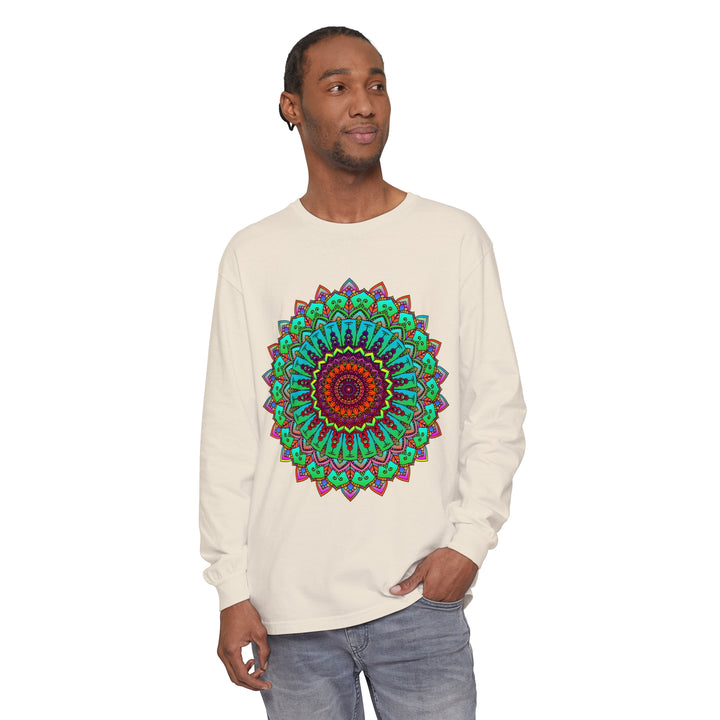 Vibrant Mandala Long Sleeve T-Shirt - Spiritual Art 64