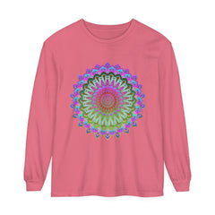 Stylish and eye-catching unisex long sleeve t-shirt featuring a mandala