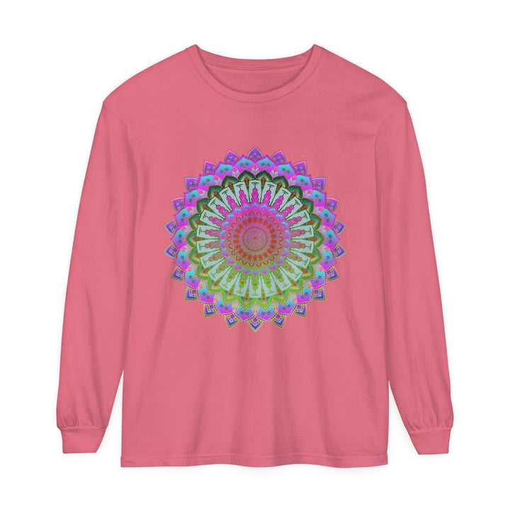 Stylish and eye-catching unisex long sleeve t-shirt featuring a mandala