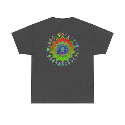 Eco-friendly unisex tee made of 100% cotton with a unique mandala art print